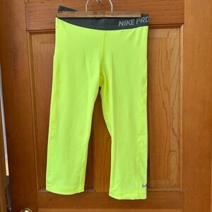 Nike Pro Bright Yellow Leggings